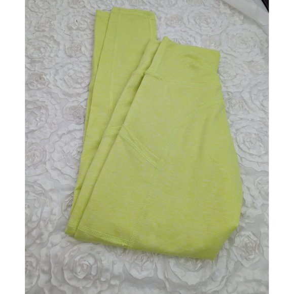 Aerie new without tags Chill Play‎ Move Neon yellow leggings w/pockets - Picture 1 of 5